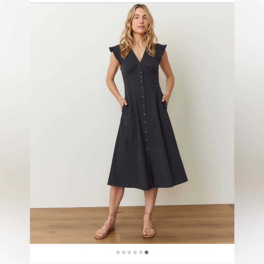 MINT!  Marine Layer “Camila” dress pockets size Large washed black color